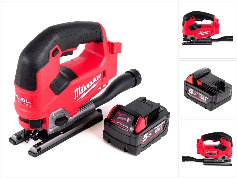 M18 FJS-501 Decoupeerzaag 18V Brushless + 1x accu 5,0Ah - zonder lader fra Milwaukee – produktbillede