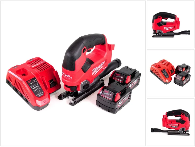 M18 FJS-502C Decoupeerzaag 18V Brushless + 2x accu 5,0Ah + lader von Milwaukee – Produktbild