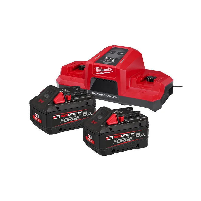 M18 FORGENRG-802DBSC Accu starterset 18V FORGE™ 2x 8.0 Ah - 4933498616 van Milwaukee – productafbeelding
