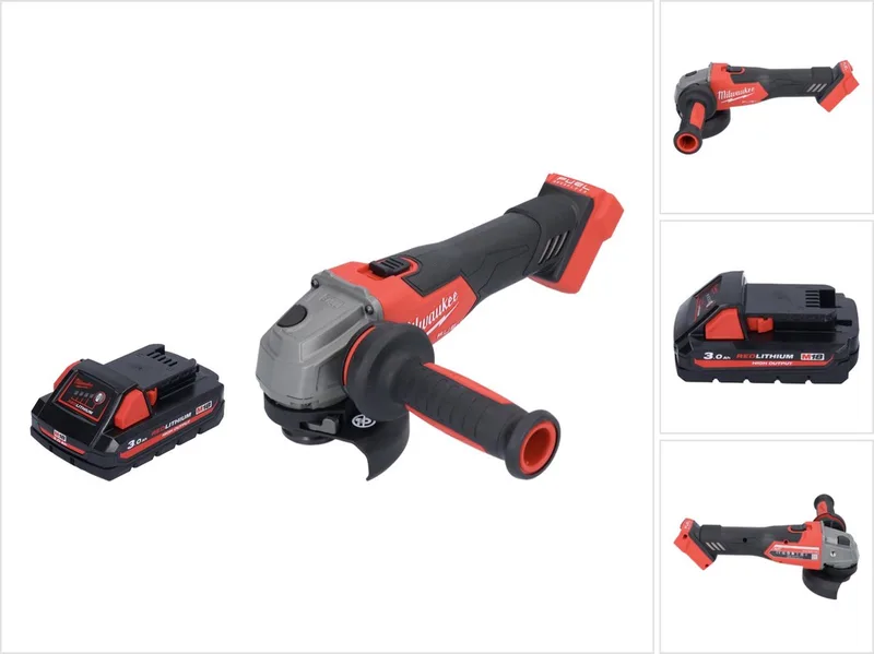 M18 FSAG115X-301 Snoerloze haakse slijper 18 V 115 mm borstelloos + 1x oplaadbare accu 3.0 Ah - zonder lader de Milwaukee – image du produit