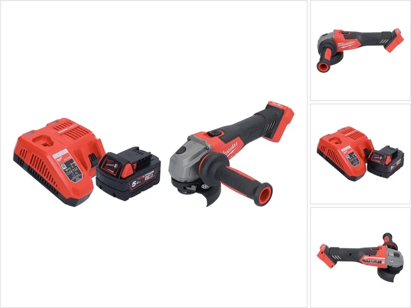 M18 FSAG115X-501 Snoerloze haakse slijper 18 V 115 mm borstelloos + 1x accu 5.0 Ah + lader de Milwaukee – image du produit