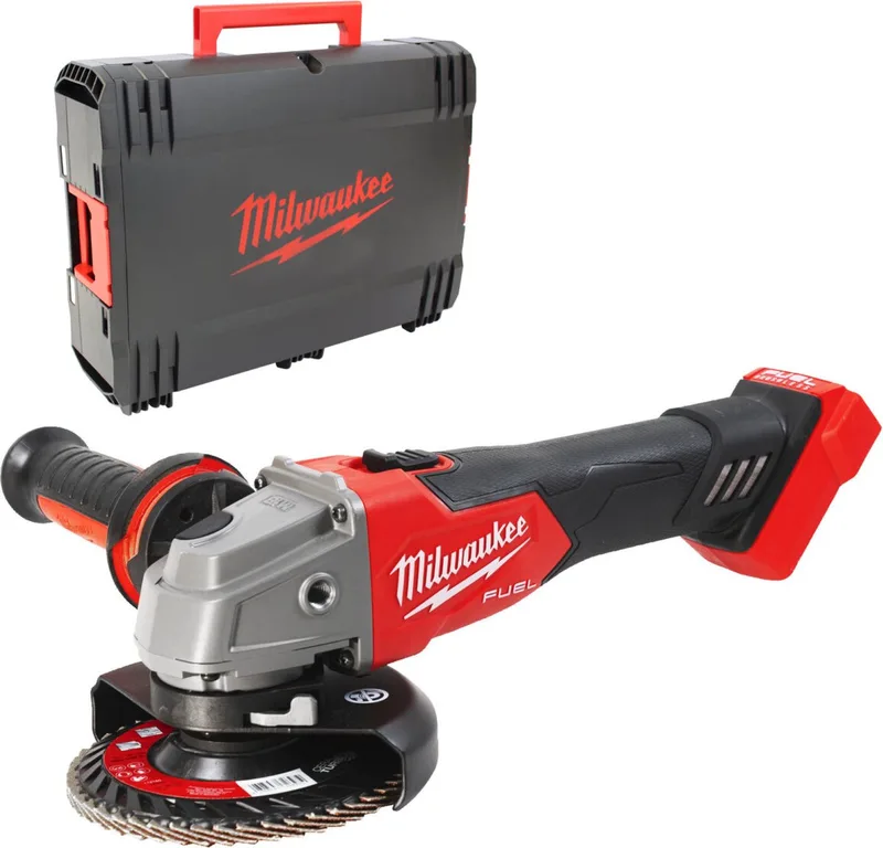 M18 FSAG125X-0X - 18V Li-Ion Accu haakse slijper body in HD Box - 125mm - Koolborstelloos - Schuifschakelaar de Milwaukee – image du produit