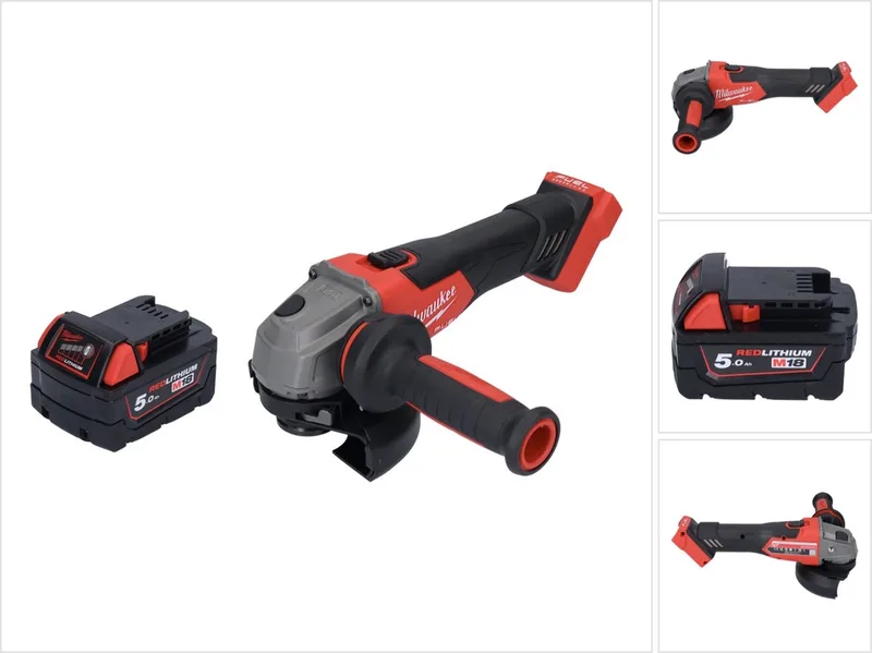M18 FSAG125X-501 Snoerloze haakse slijper 18 V 125 mm borstelloos + 1x accu 5.0 Ah - zonder lader de Milwaukee – image du produit