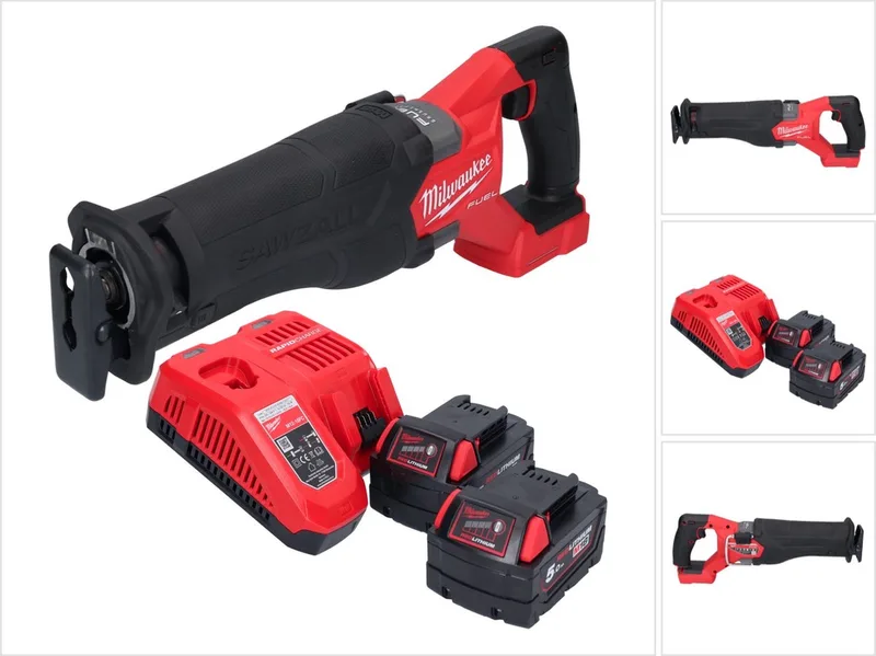 M18 FSZ-502 accu reciprozaag 18 V borstelloos + 2x accu 5.0 Ah + lader von Milwaukee – Produktbild