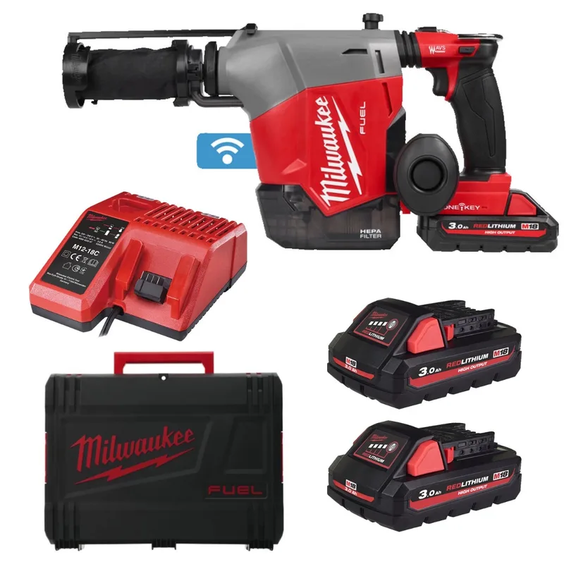 M18 FUEL™ FHAFOH16-302X ONE-KEY™ Accu boorhamer SDS-Plus 2,3J met geïntegreerde stofafzuiging 18V 3.0Ah in HD-Box - 4933493533 de Milwaukee – image du produit