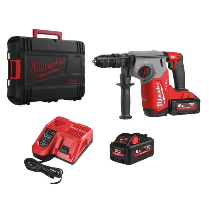 M18 FUEL™ FHX-552X Accu combihamer SDS-Plus 2,5J + snelwisselboorkop 18V 5.5Ah in HD-Box - 4933478889 von Milwaukee – Produktbild