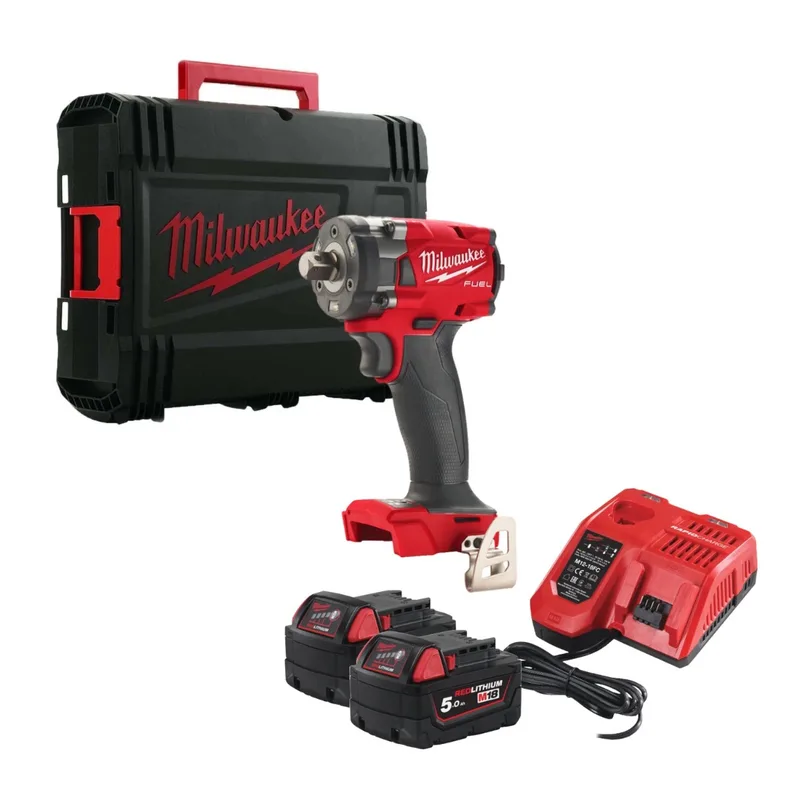M18 FUEL™ FIW2P12-502X Compacte accu slagmoersleutel 339Nm 1/2" borgpin 18V 5.0Ah in HD-Box - 4933478447 de Milwaukee – image du produit