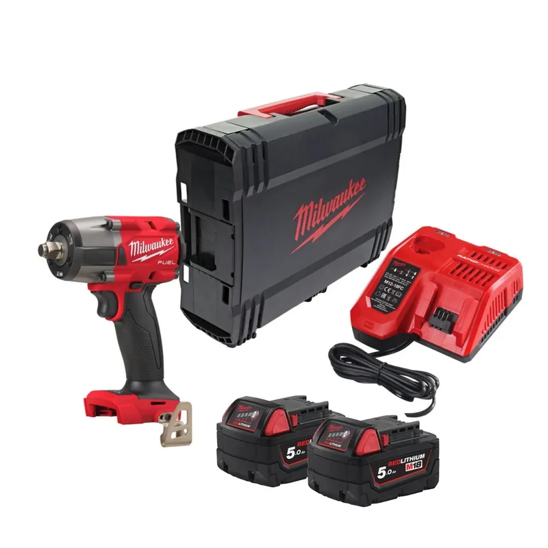 M18 FUEL™ FMTIW2F12-502X Accu slagmoersleutel 745Nm 1/2" frictiering 18V 5.0Ah in HD-Box - 4933478450 de Milwaukee – image du produit
