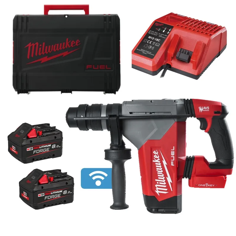 M18 FUEL™ ONEFHPX-802X ONE-KEY™ Accu combihamer SDS-Plus 5,0J + snelwisselboorkop 18V 8.0Ah in HD-Box - 4933500234 von Milwaukee – Produktbild