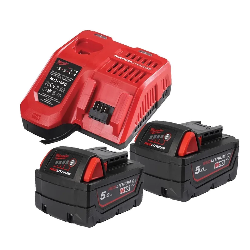 M18 NRGCR-502 Chemisch Bestendige Accu Starterset 18V 2x 5.0Ah - 4932479831 de Milwaukee – image du produit