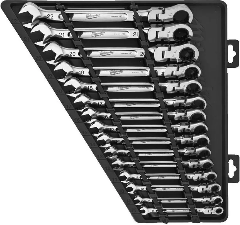MAX BITE™ Flex Ringsteeksleutelset met ratel 15-delig - 4932478558 by Milwaukee – product image