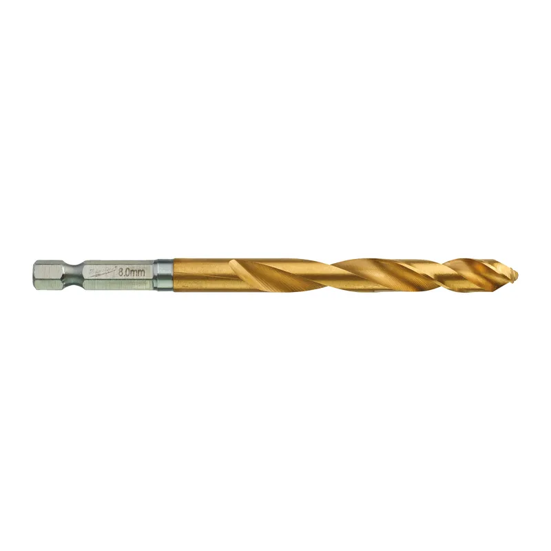 Metaalboor HSS-G Ti. SHOCKWAVE RED HEX 8 mm (5 stuks) - 4932478183 von Milwaukee – Produktbild