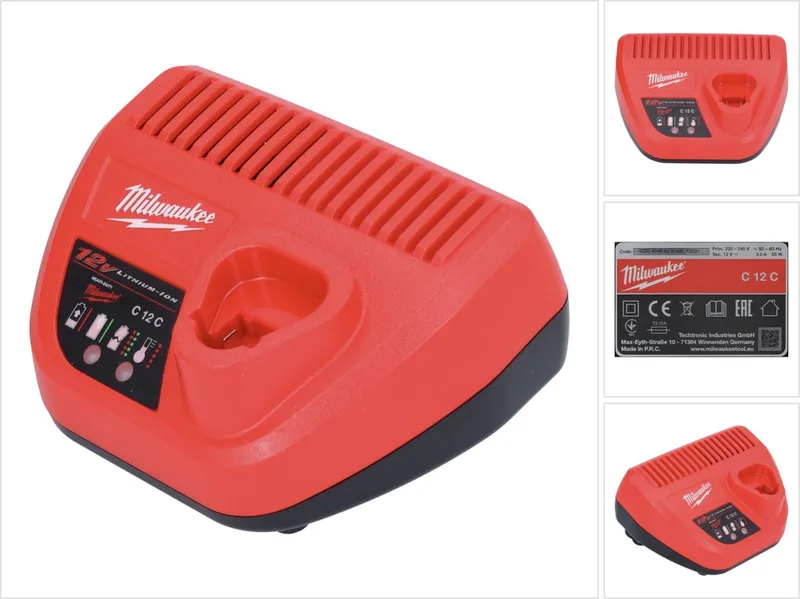 MILW acculader el gereedschap, nom. 230V, laadspanning 12V van Milwaukee – productafbeelding