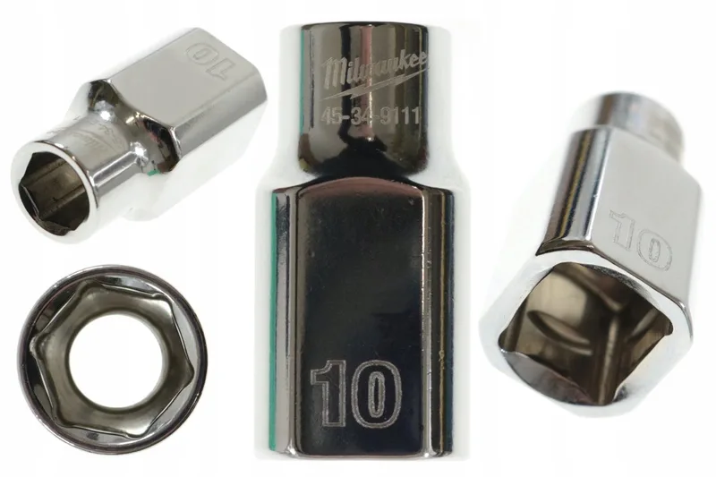 Milwaukee 1/2" metrische dopsleutel, 10mm, chroom, 6-kant von Milwaukee – Produktbild