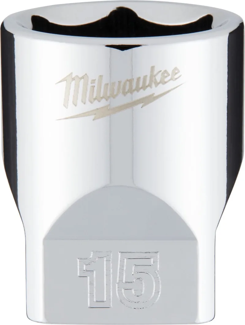 Milwaukee 1/4 Ratel Dop Metrisch Standaard 15 mm - 4932478323 de Milwaukee, Bleu – image du produit
