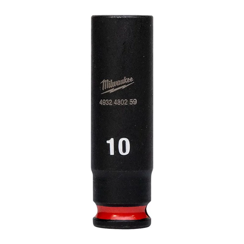 Milwaukee 10 mm 1/4" Krachtdop lang - ShockWave™ - 4932480259 von Milwaukee – Produktbild