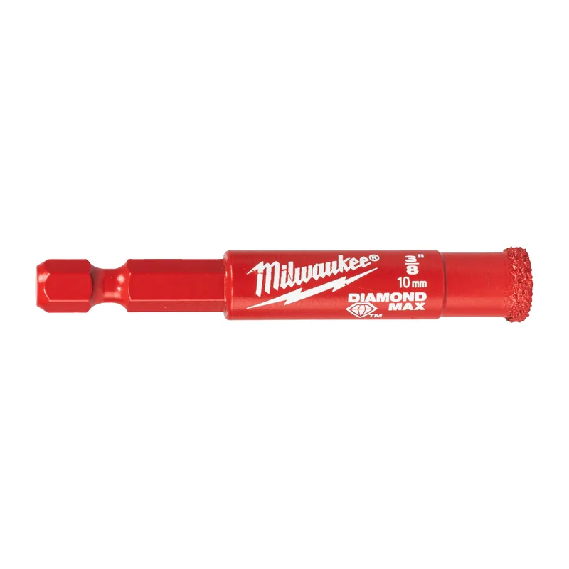 Milwaukee 10 mm Diamantboor 1/4" HEX - DIAMOND MAX Nat/Droog - 4932498344 de Milwaukee – image du produit