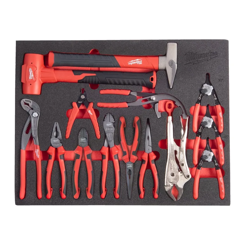 Milwaukee 14-delig Foam inlay tang- en hamerset - TOOLGUARD™ - 4932500760 de Milwaukee – image du produit