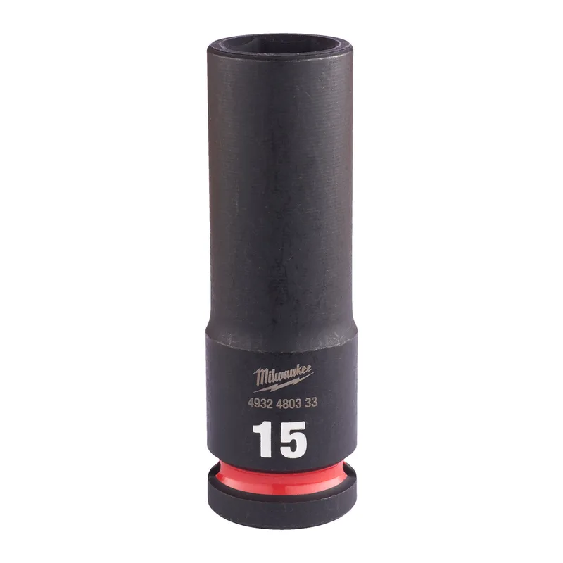 Milwaukee 15mm 1/2" Krachtdop | lang - ShockWave™ - 4932480333 by Milwaukee – product image