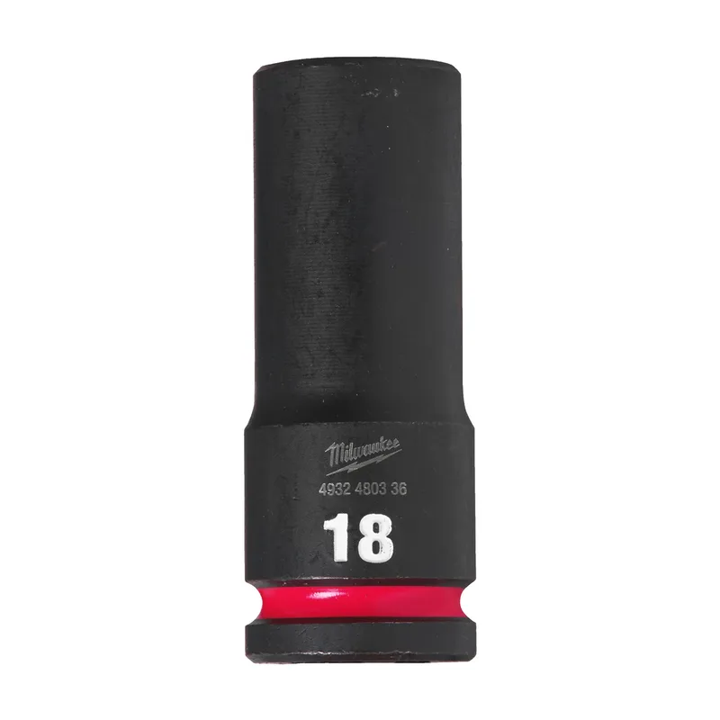 Milwaukee 18mm 1/2" Krachtdop | lang - ShockWave™ - 4932480336 by Milwaukee – product image