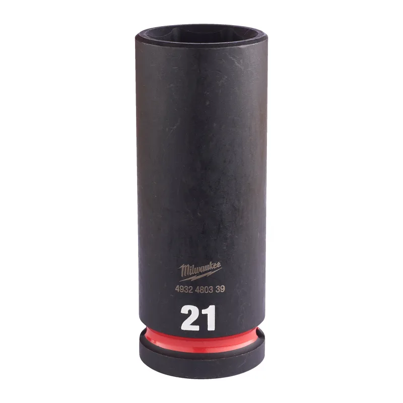 Milwaukee 21mm 1/2" Krachtdop | lang - ShockWave™ - 4932480339 van Milwaukee – productafbeelding