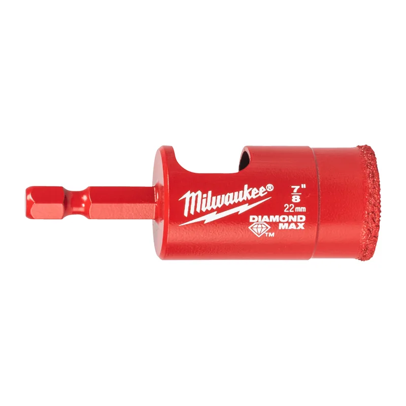 Milwaukee 22 mm Diamantboor 1/4" HEX - DIAMOND MAX Nat/Droog - 4932498349 by Milwaukee – product image