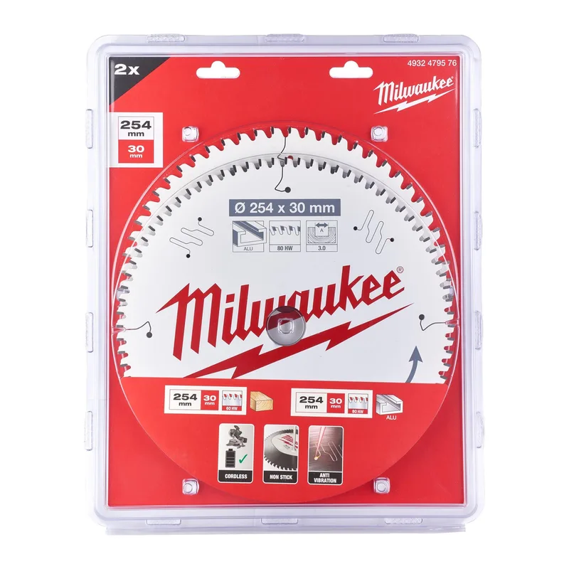 Milwaukee 254 x 30 mm Cirkelzaagblad Twin Pack (2-delig) - 4932479576 de Milwaukee – image du produit