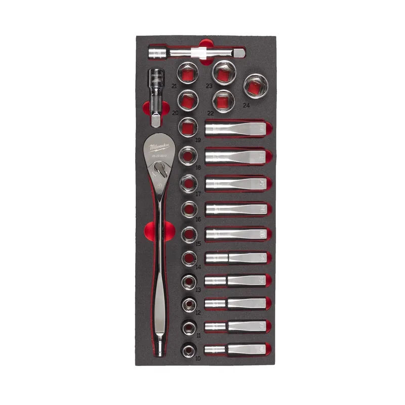 Milwaukee 28-delig Foam inlay doppenset 1/2" - TOOLGUARD™ - 4932479826 by Milwaukee – product image