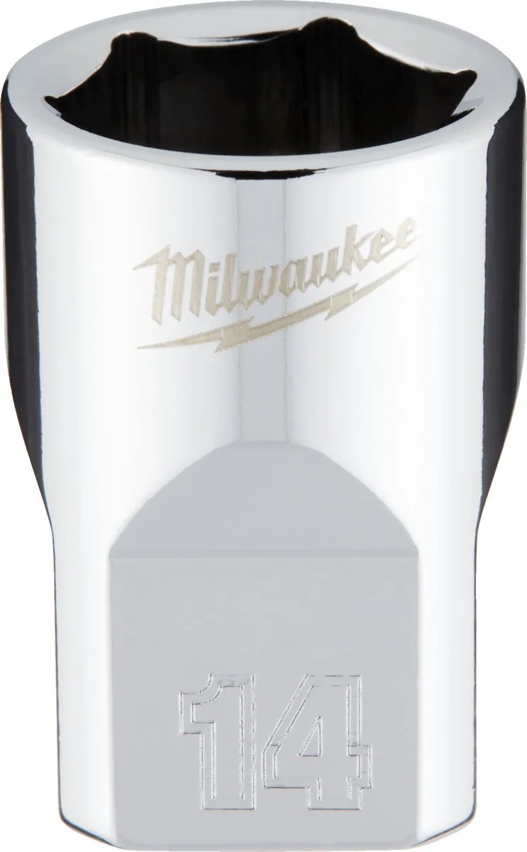 Milwaukee 3/8 Ratel Dop Metrisch Standaard 14 mm - 4932478344 by Milwaukee, Blue – product image