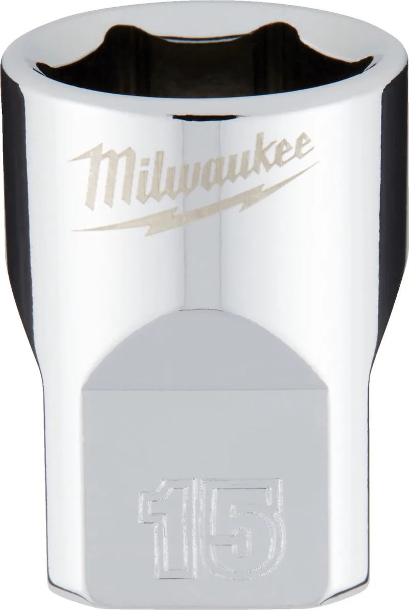 Milwaukee 3/8 Ratel Dop Metrisch Standaard 15 mm - 4932478345 by Milwaukee, Blue – product image