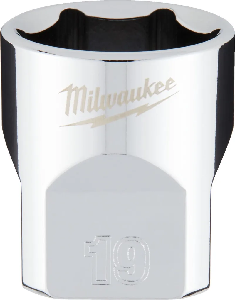 Milwaukee 3/8 Ratel Dop Metrisch Standaard 19 mm - 4932478349 fra Milwaukee, Blå – produktbillede
