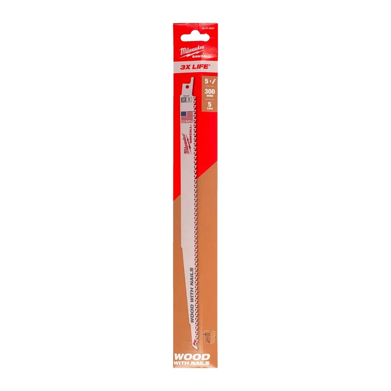 Milwaukee 300 mm Reciprozaagblad hout Thin Kerf 5-Tpi (5 stuks) - 48475037 by Milwaukee – product image