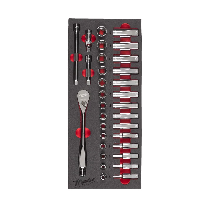 Milwaukee 32-delig Foam inlay doppenset 3/8" - TOOLGUARD™ - 4932479825 von Milwaukee – Produktbild