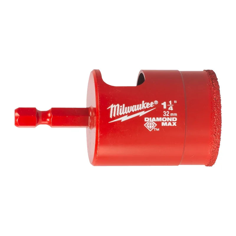 Milwaukee 32 mm Diamantboor 1/4" HEX - DIAMOND MAX Nat/Droog - 4932498352 de Milwaukee – image du produit