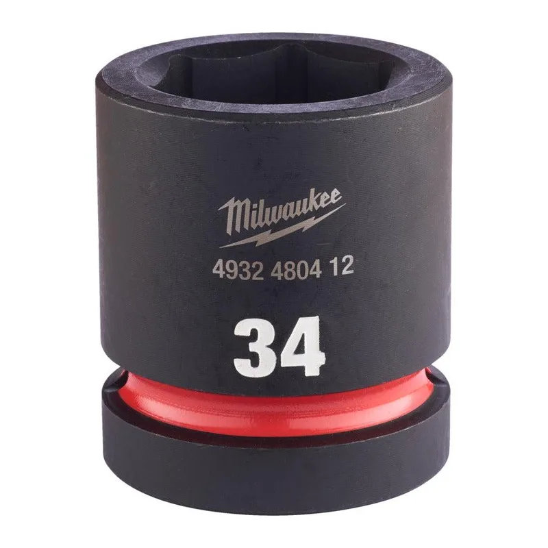 Milwaukee 34 mm 1" Krachtdop kort - ShockWave™ - 4932480412 by Milwaukee – product image