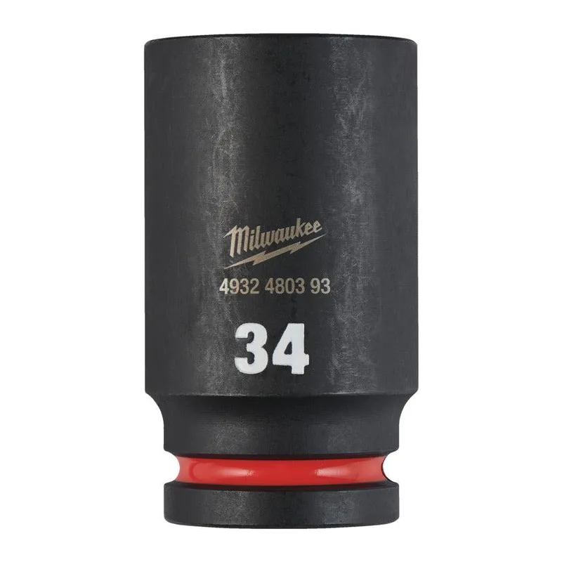 Milwaukee 34 mm 3/4" Krachtdop lang - ShockWave™ - 4932480393 by Milwaukee – product image