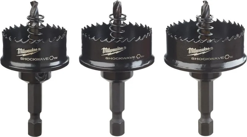 Milwaukee 49224800 Shockwave 3 delig gatenzaag set - 22 / 29 / 35mm de Milwaukee – image du produit