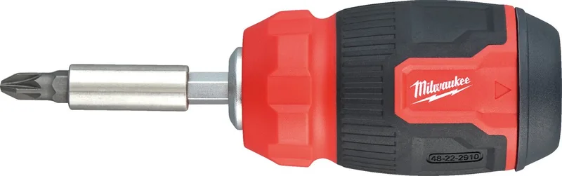 Milwaukee 4932492807 Multi-bit schroevendraaiers 8 in 1 Compact Multi-Bit Screwdriver by Milwaukee, Blue – product image