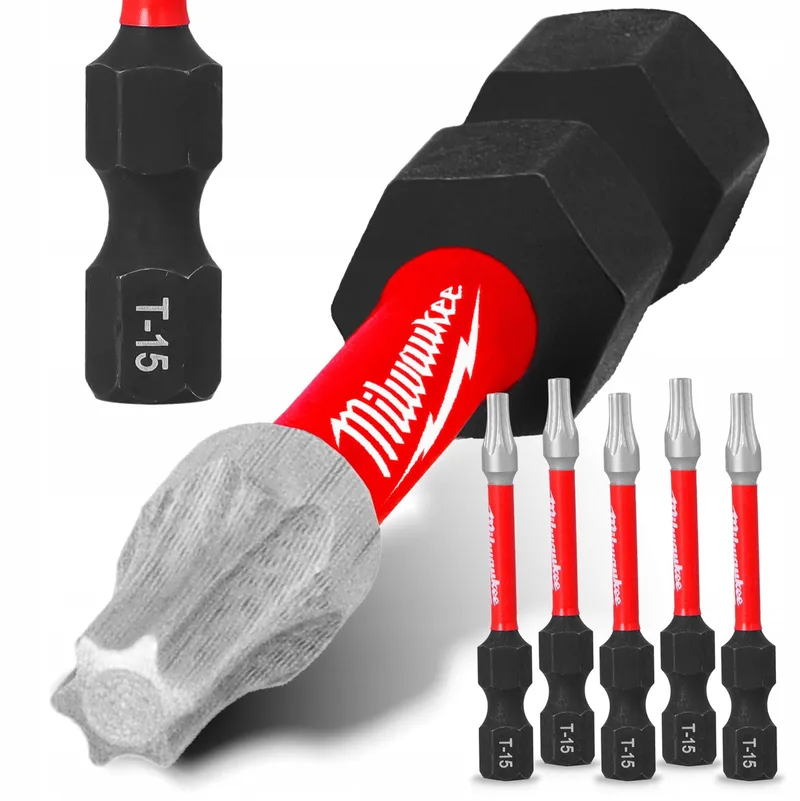 Milwaukee 5x TX15 50mm Impact Bit Magnetisch Torx Schroefbit by Milwaukee – product image