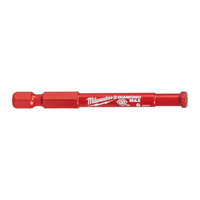 Milwaukee 6 mm Diamantboor 1/4" HEX - DIAMOND MAX Nat/Droog - 4932498342 de Milwaukee – image du produit