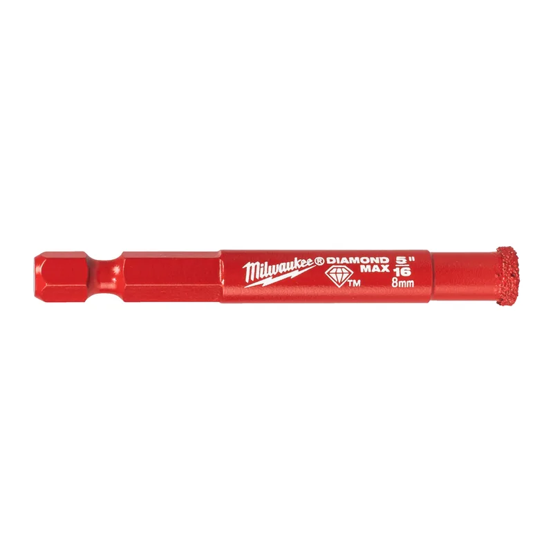 Milwaukee 8 mm Diamantboor 1/4" HEX - DIAMOND MAX Nat/Droog - 4932498343 by Milwaukee – product image