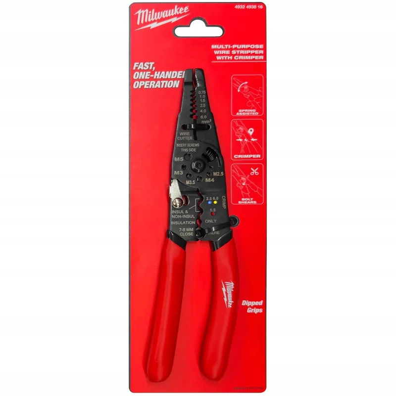 Multifunctionele Striptang & Krimptang - 4932493816 van Milwaukee, Rood – productafbeelding