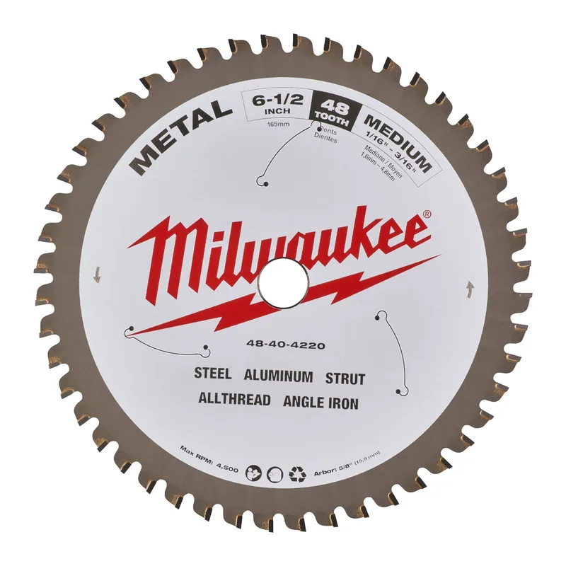 Ø 165mm Asgat 16mm 48T Cirkelzaagblad voor Metaal - 48404220 de Milwaukee – image du produit