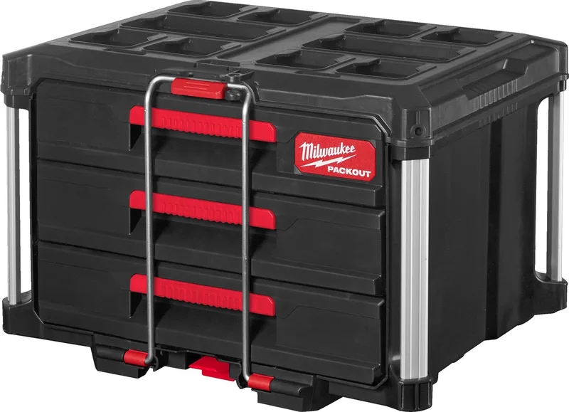 PACKOUT™ Gereedschapskoffer met drie lades - 4932472130 van Milwaukee, Zwart – productafbeelding