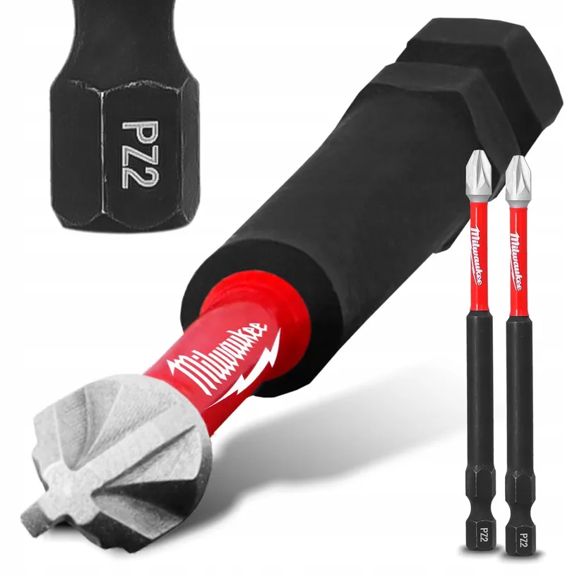 PZ2 Impact Bit 90mm Magnetisch - 2 Stuks de Milwaukee – image du produit