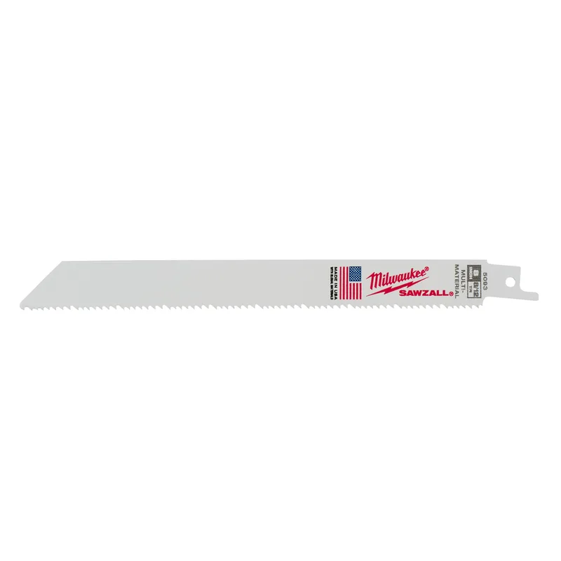 Reciprozaagblad SAWZALL hout, metaal en kunststof 200 mm 8/12 TPI (5 stuks) - 48475093 von Milwaukee – Produktbild
