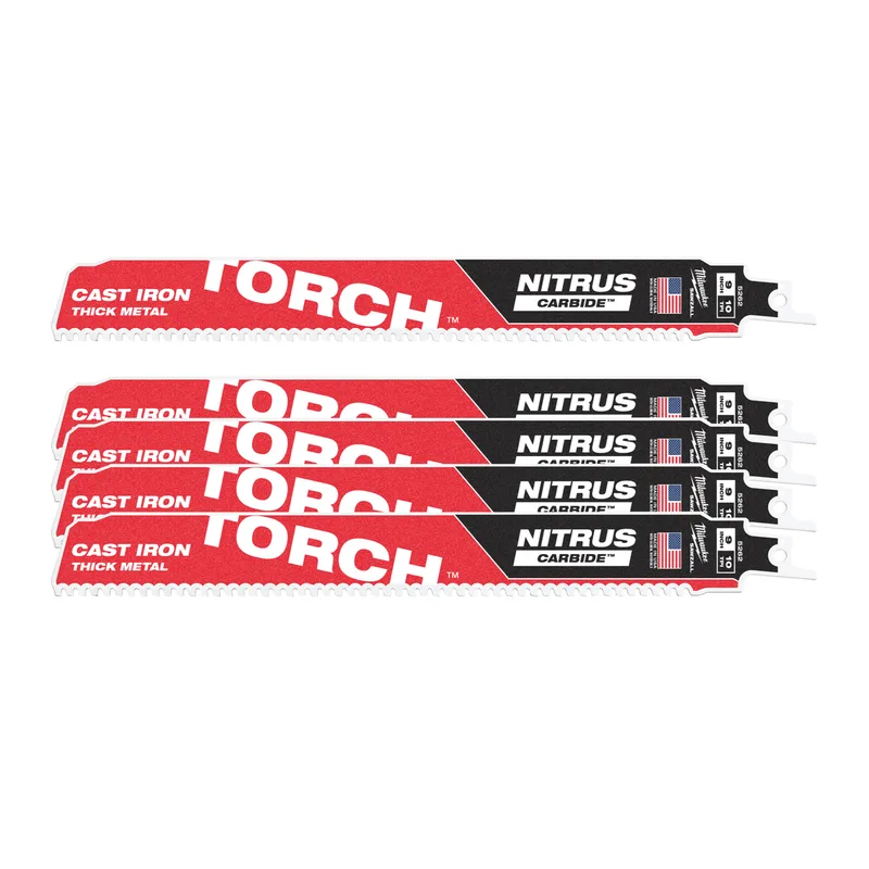 Reciprozaagblad SAWZALL metaal 230 mm Carbide TORCH NITRUS 10 TPI (5 stuks) - 48476552 de Milwaukee – image du produit