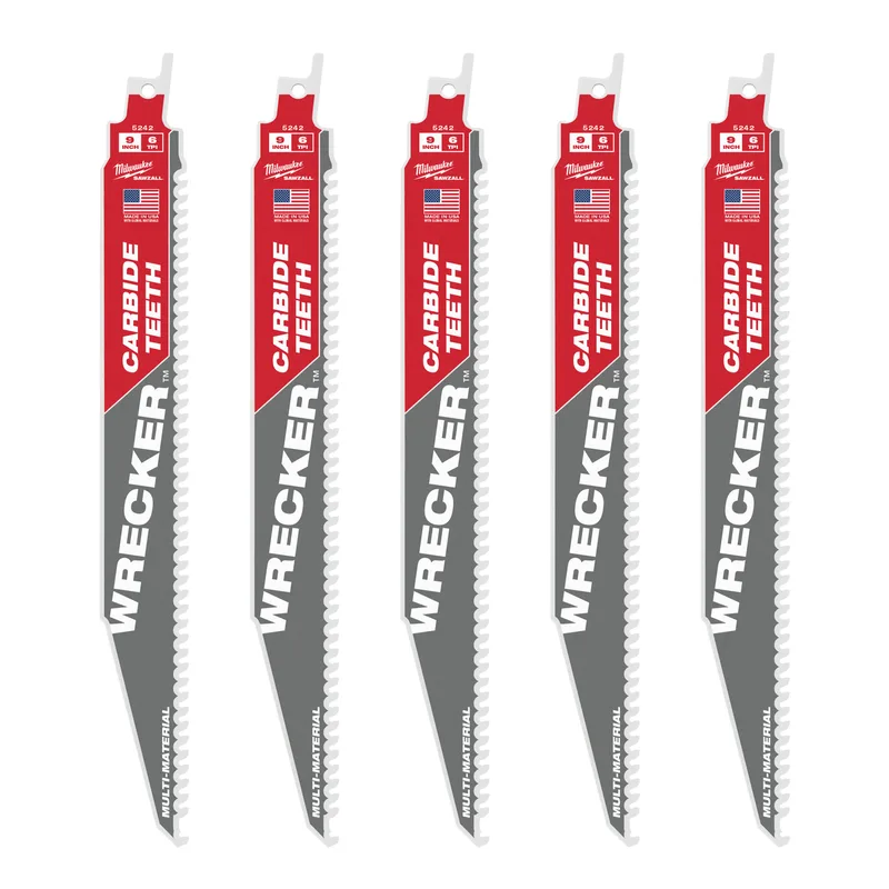 Reciprozaagblad SAWZALL multimateriaal 230 mm Carbide WRECKER 6 TPI (5 stuks) - 48475542 de Milwaukee – image du produit