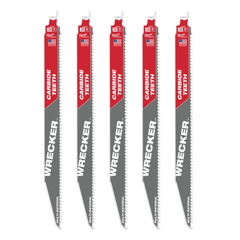 Reciprozaagblad SAWZALL multimateriaal 300 mm Carbide WRECKER 6 TPI (5 stuks) - 48475543 fra Milwaukee – produktbillede