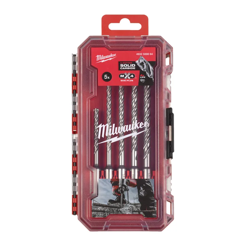 SDS-PLUS UK borenset MX4 PACKOUT Ready Box (5,5 x 115, 5,5/6/7/8 x 165 mm) - 4932500064 by Milwaukee – product image